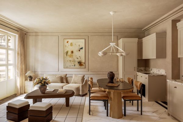 Salón-comedor de la tipología A con cocina integrada